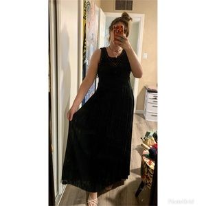 Vintage Anthropologie black maxi dress